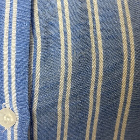 NWT Marissa Olivia Blue with White Stripe Oversized Shirt Dress Size Small - Picture 7 of 7